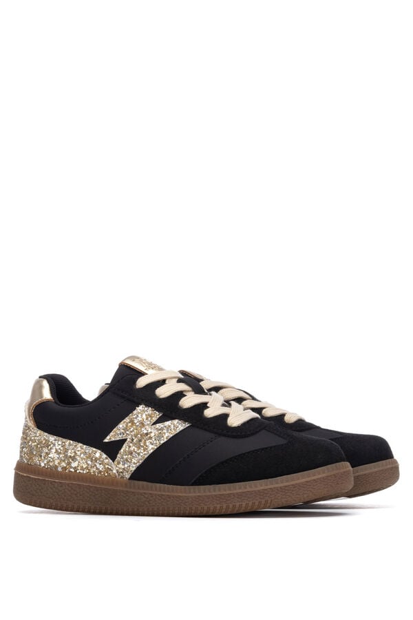 XTI Non-slip lace-up sneaker black