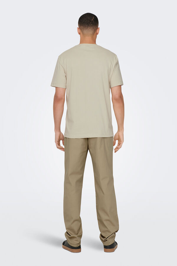 Only & Sons Camiseta b&aacute;sica manga corta gris