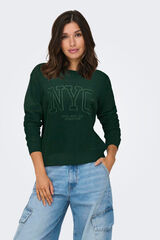 Springfield Sweatshirt de gola redonda verde escuro