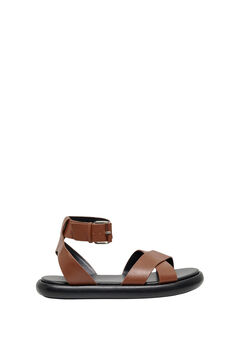 Springfield Flat strappy sandal brown