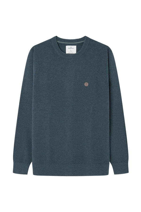 Springfield Plain colour jumper acqua