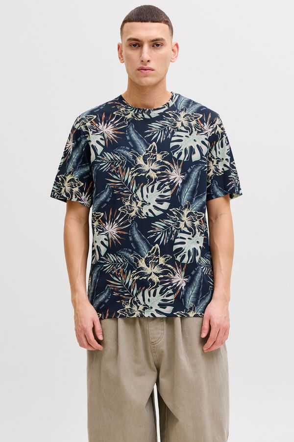 Jack & Jones Printed regular fit T-shirt blue