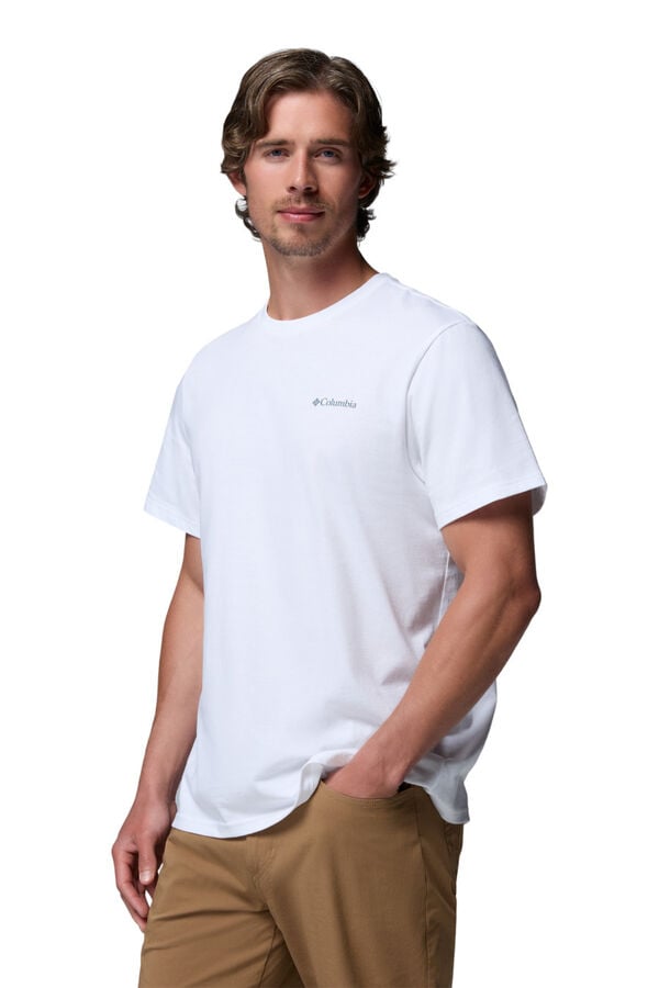 Columbia T-shirt com estampado de natureza nas costas branco
