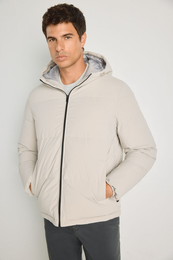 Jack & Jones Puffer jacket with hood grey