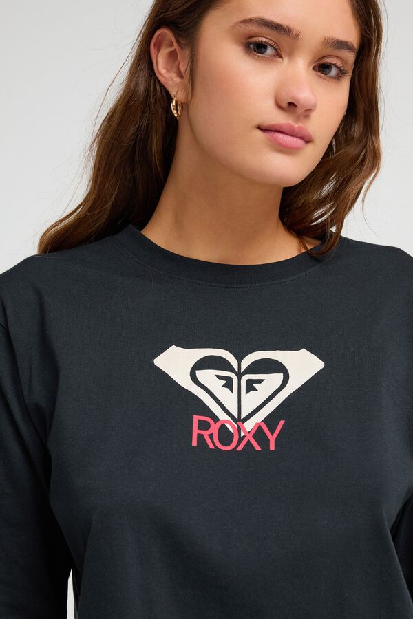 Roxy Round neck long sleeve T-shirt black