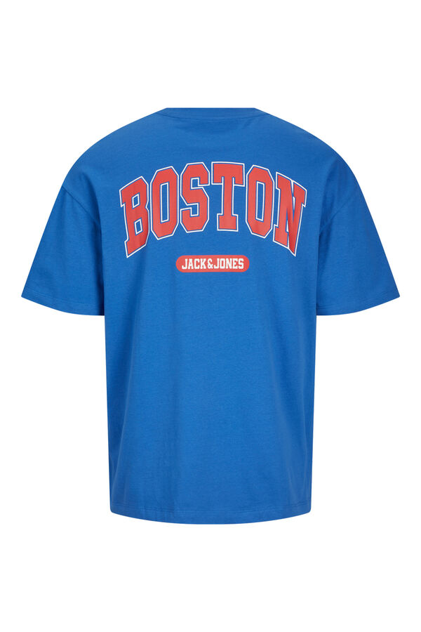 Springfield T-shirt wide fit varsity Boston marinho