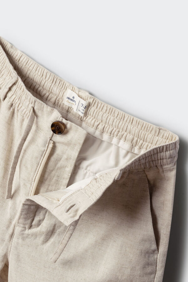 Springfield Kids Bermuda chino lino para ni&ntilde;o blanco