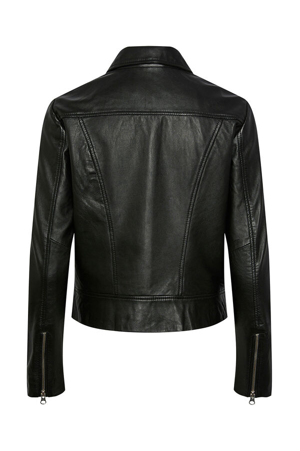 Pieces Biker leather jacket Crna