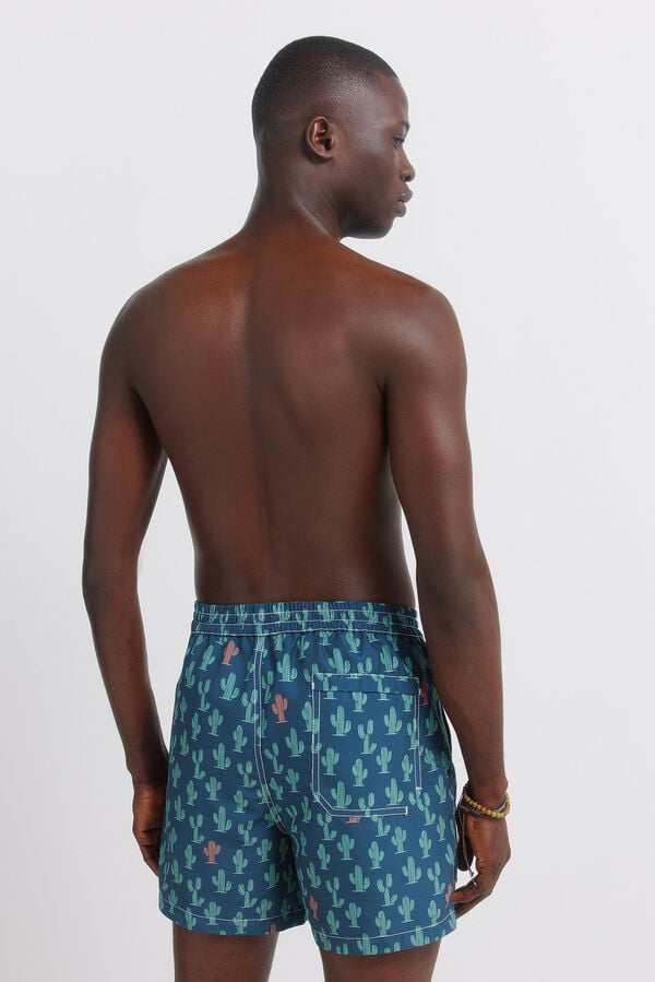 Springfield Maillot de bain imprim&eacute; cactus bleu