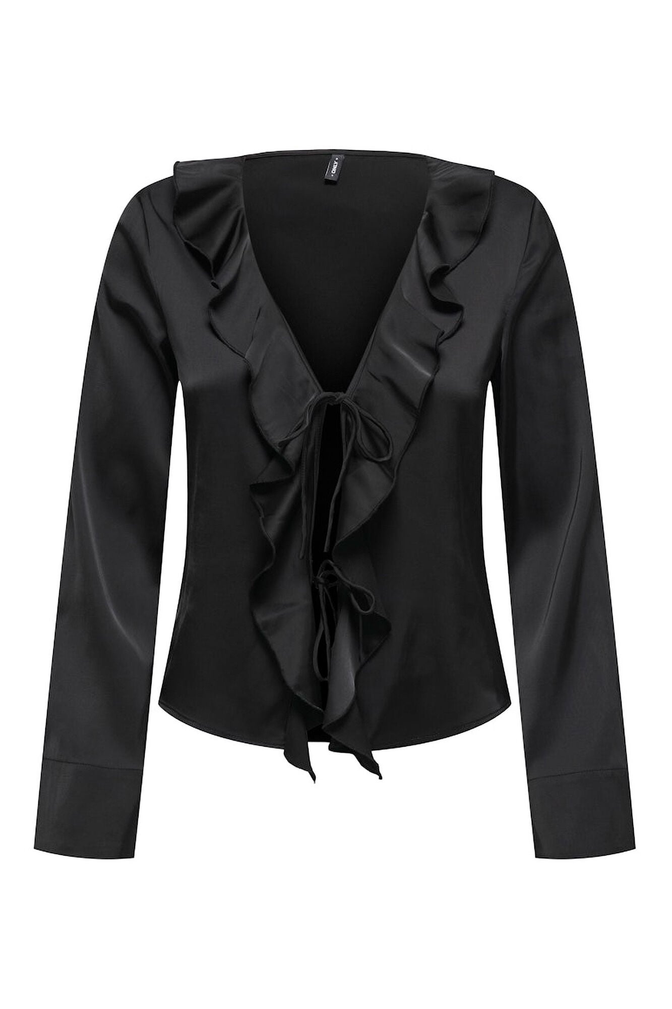 Only Blusa satinada con volante
