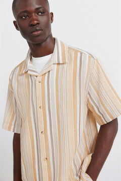 Springfield Camisa de manga curta r&uacute;stica &agrave;s riscas