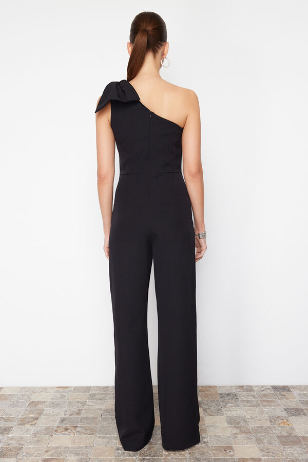 Trendyol One- sleeve jumpsuit Crna