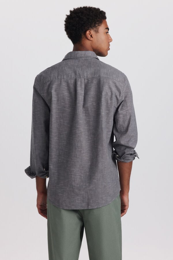 Springfield Linen-look shirt grey