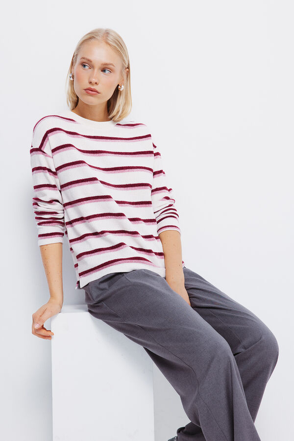 Springfield Striped chenille jumper brown