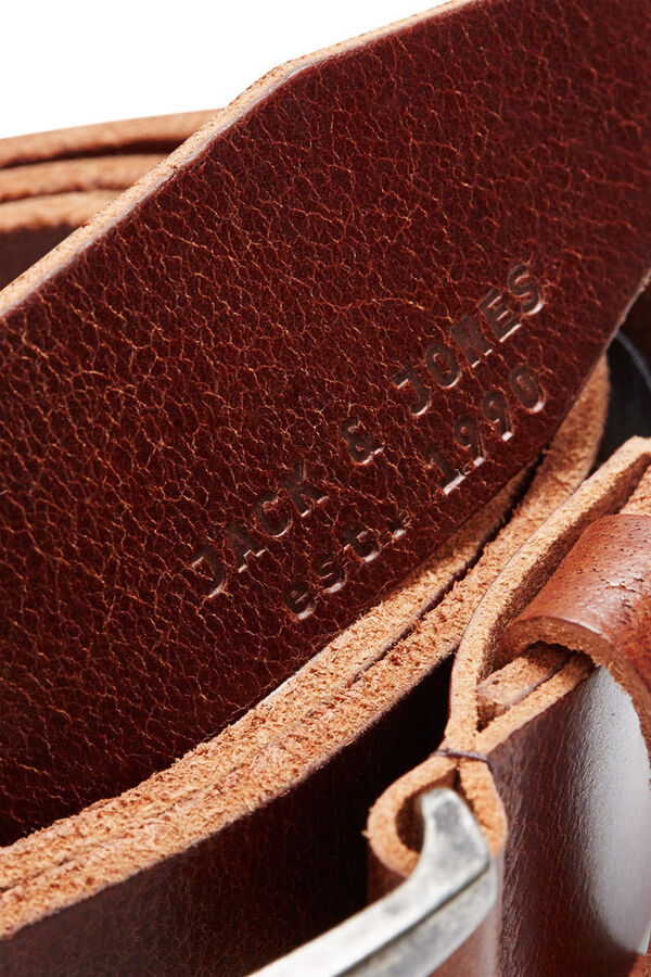 Springfield Cinturon de cuero clásico marrón oscuro