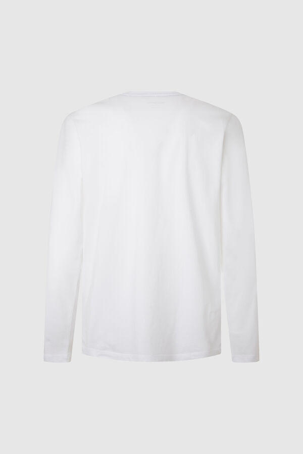 Pepe Jeans Long sleeve logo T-shirt white