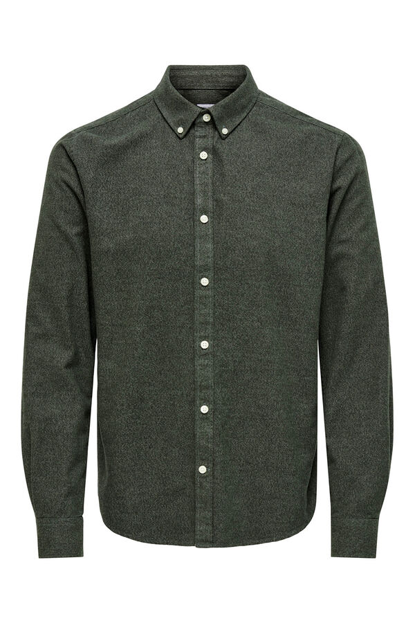 Only & Sons Camisa manga larga verde