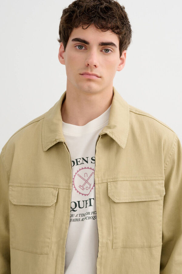 Inside Plain faux leather jacket brown