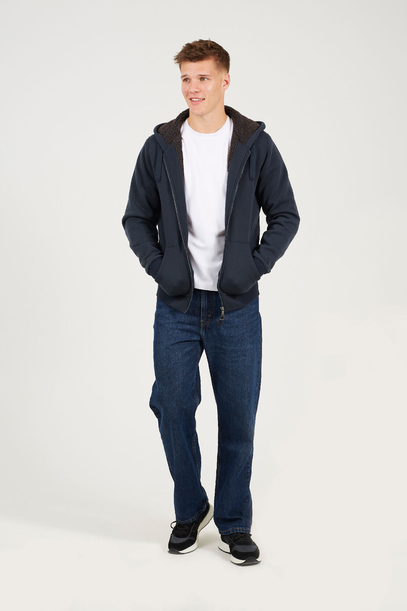 Brave Soul Sweatshirt com capuz e borrego