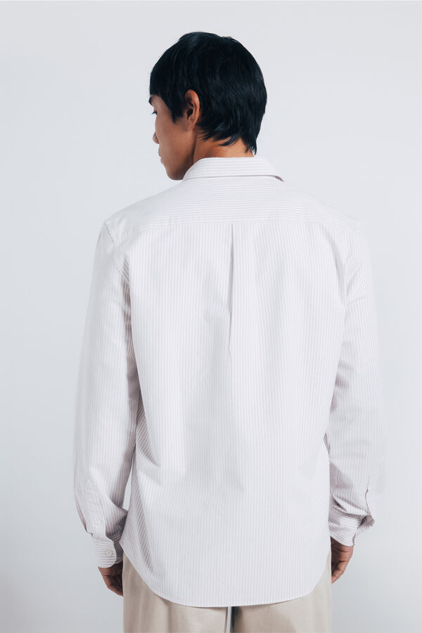 Springfield Striped Oxford shirt grey