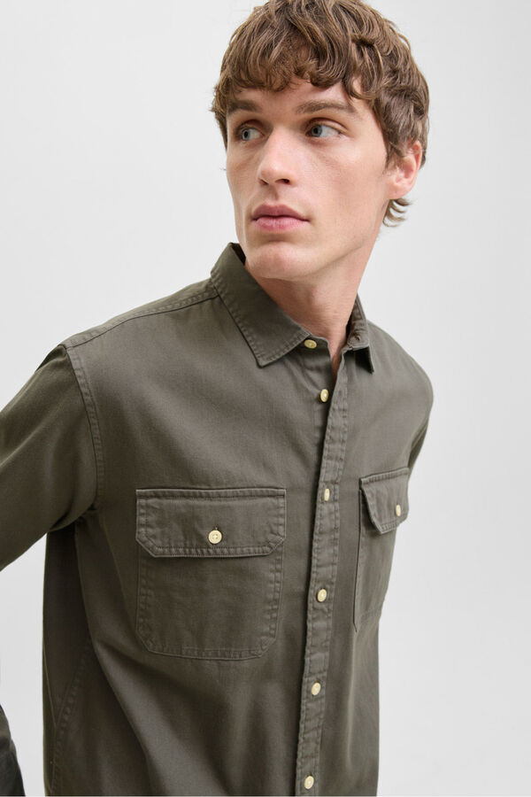 Jack & Jones Camisa estilo sarga tostado