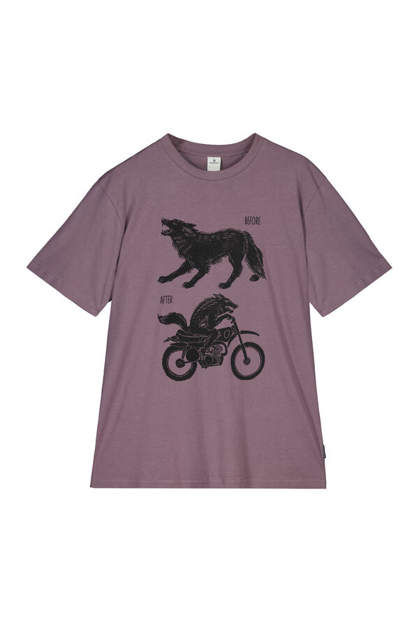 Springfield Wolf motorbike T-shirt purple