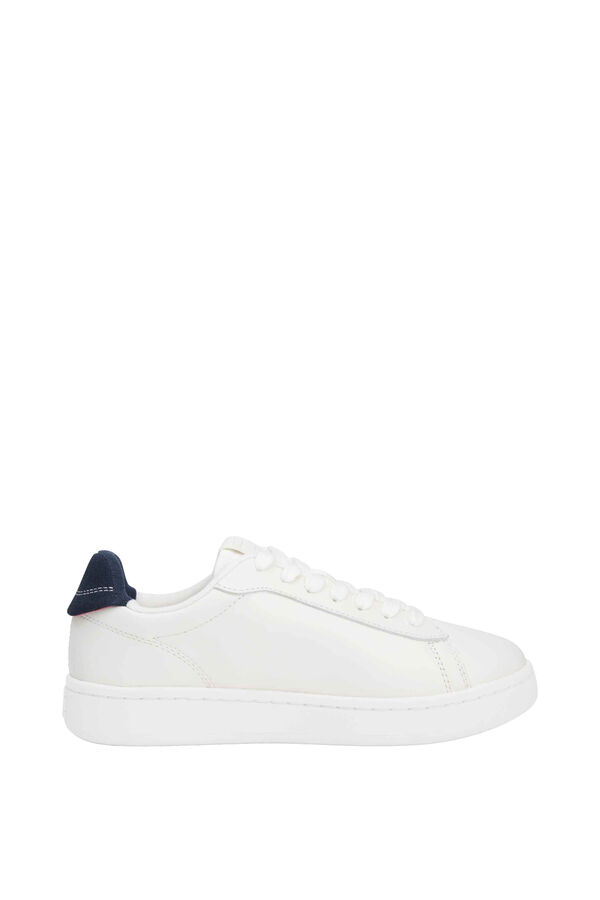Tommy Jeans White Tommy Jeans sneakers with flag logo white