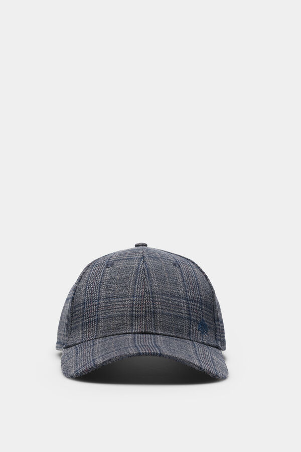 Springfield Gorra besibolera cuadros azul oscuro