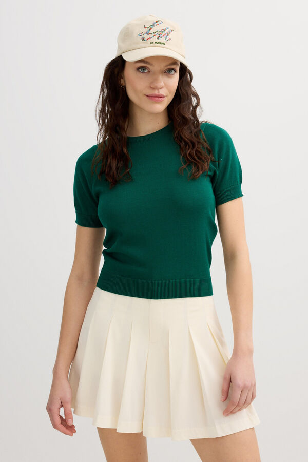 Inside Falda pantal&oacute;n tablas blanco