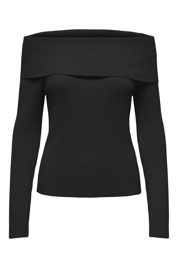 Springfield Jersey-knit cold shoulder top black