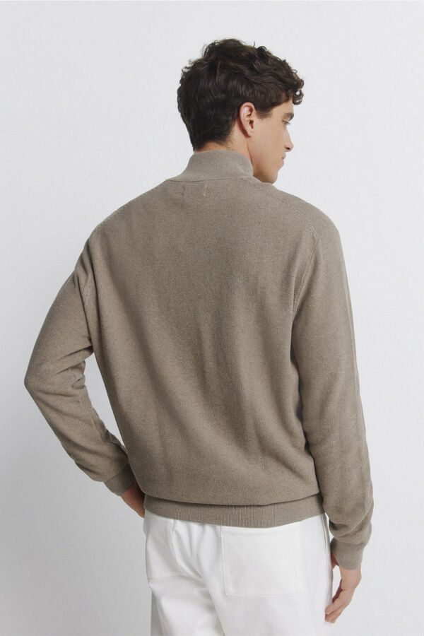 Springfield plain structured cardigan nude