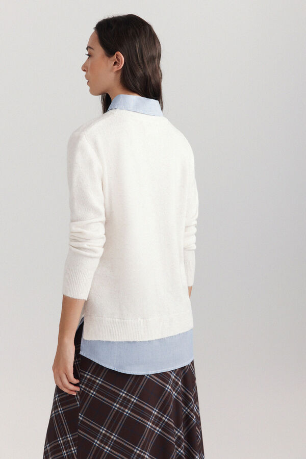 Springfield Round neck jumper white