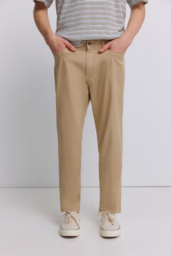 Springfield Pantalon 5 poches d&eacute;lav&eacute; coupe slim