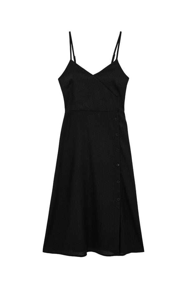 Koton Vestido midi tirantes negro