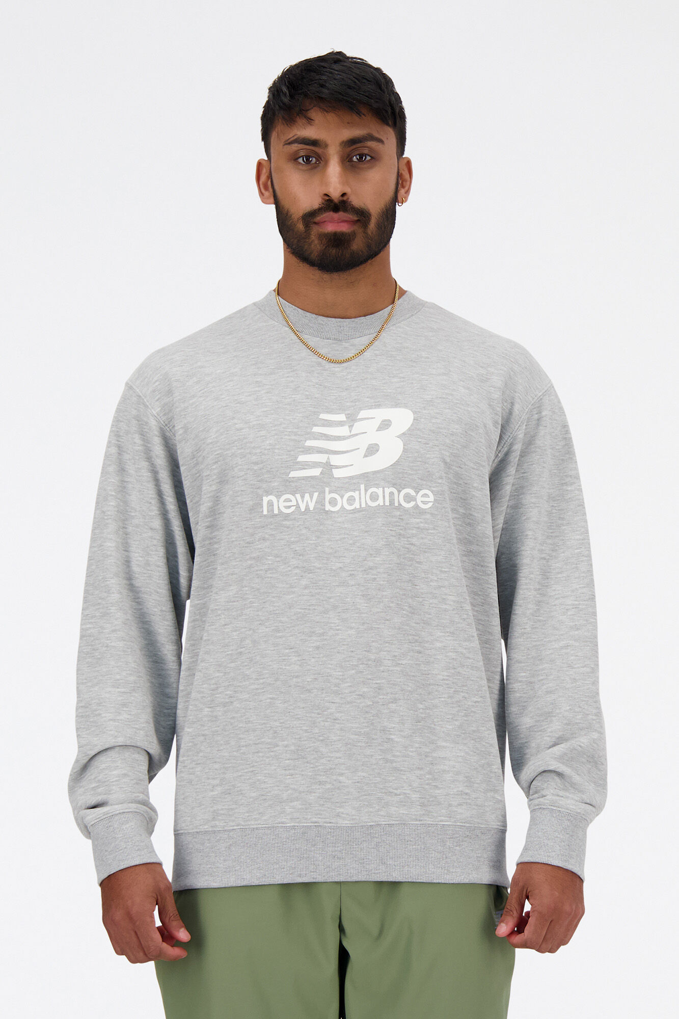 New Balance Sweatshirt com capuz e logotipo empilhado