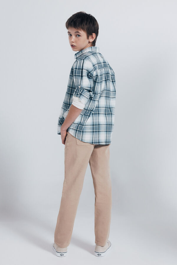 Springfield Kids Calça amarela slim fit de 5 bolsos para meninos bege