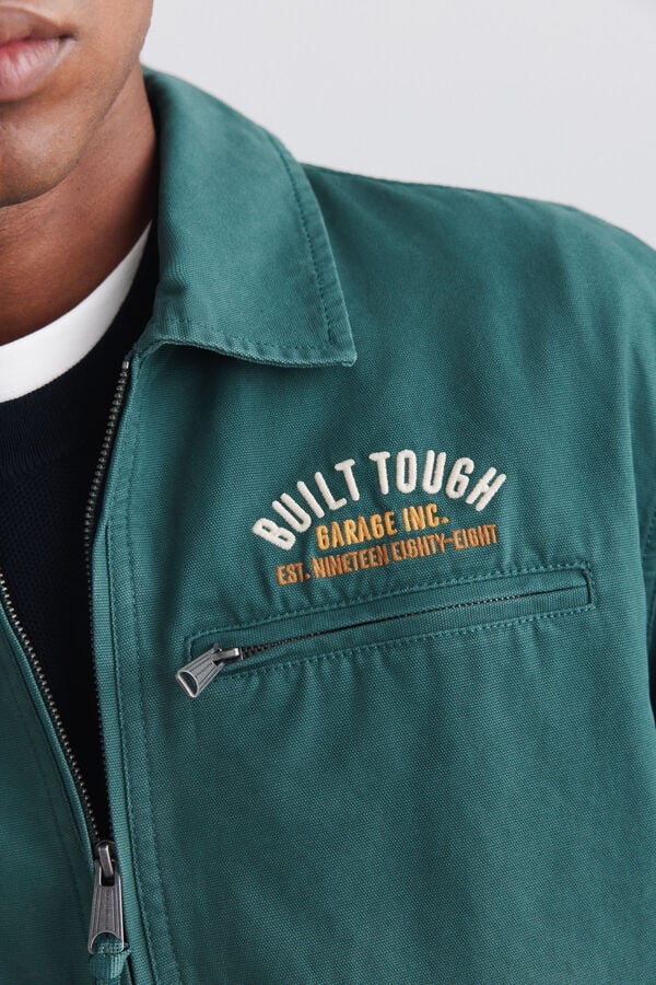 Springfield Washed cotton jacket green