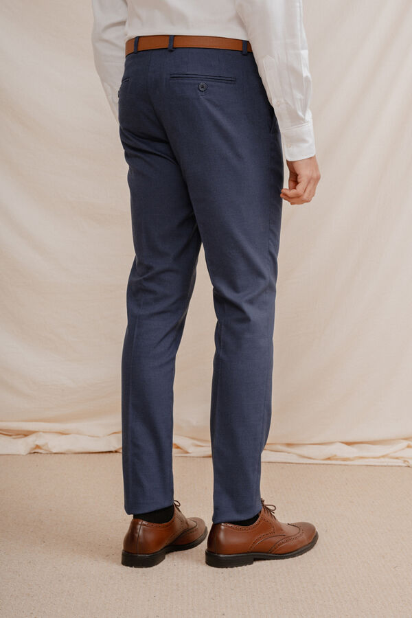 Celopman Pantalon traje estructura azul