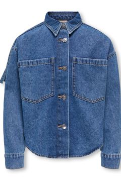 Only Girls Denim shirt with fringes