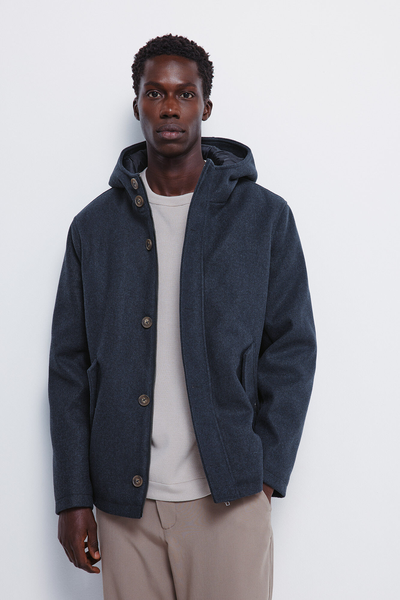 Springfield Short wool -effect parka
