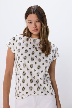 Springfield Camiseta estampado geométrico marengo