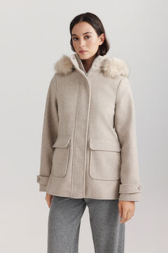 Springfield Midi coat with faux fur hood