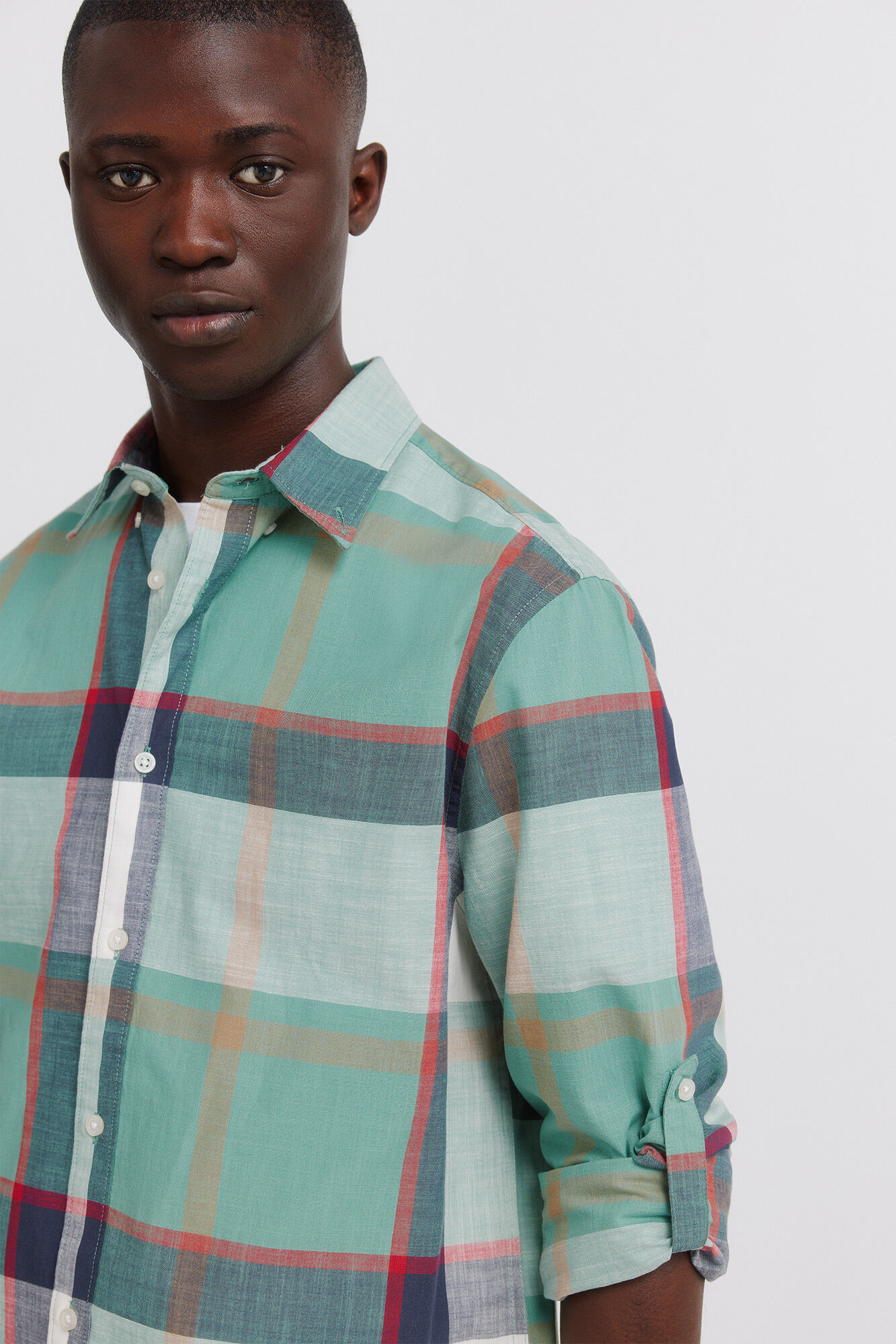 Springfield Cotton lightweight plaid shirt