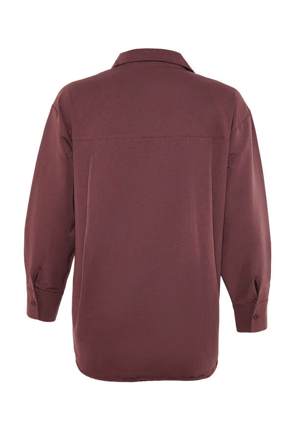 Trendyol Camisa algod&oacute;n marr&oacute;n