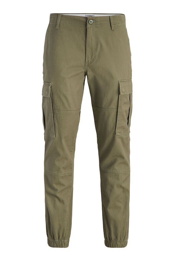 JJ REBEL Pantal&oacute;n cargo slim fit verde