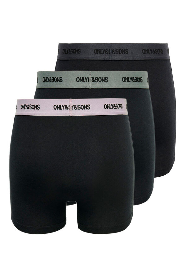 Springfield Pack de 3 boxers básicos em algodão  preto