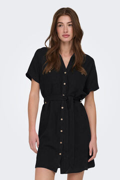 Only Kurzes Leinen-Hemdkleid