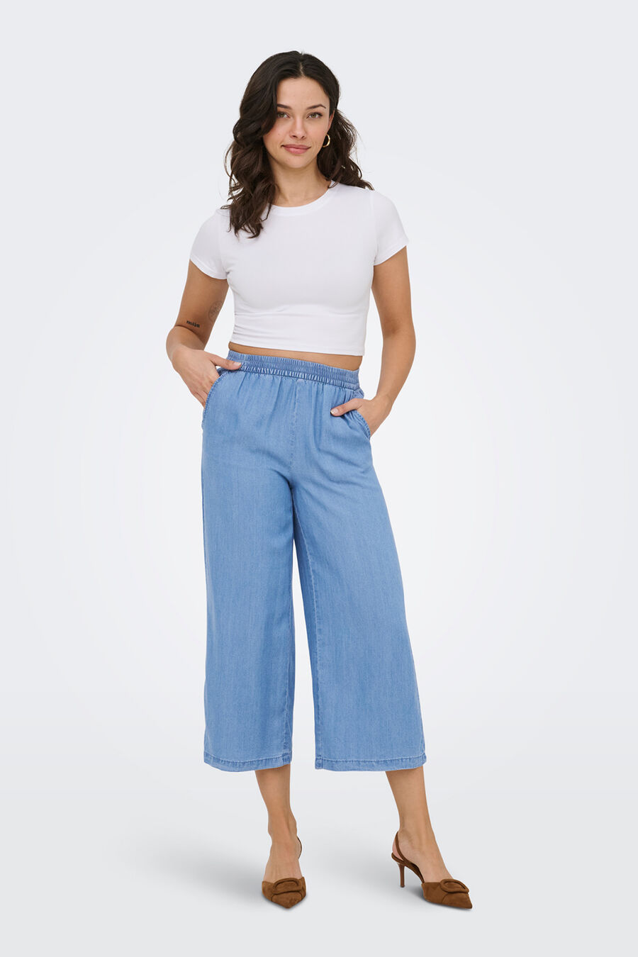 Pantalón culotte de tencel