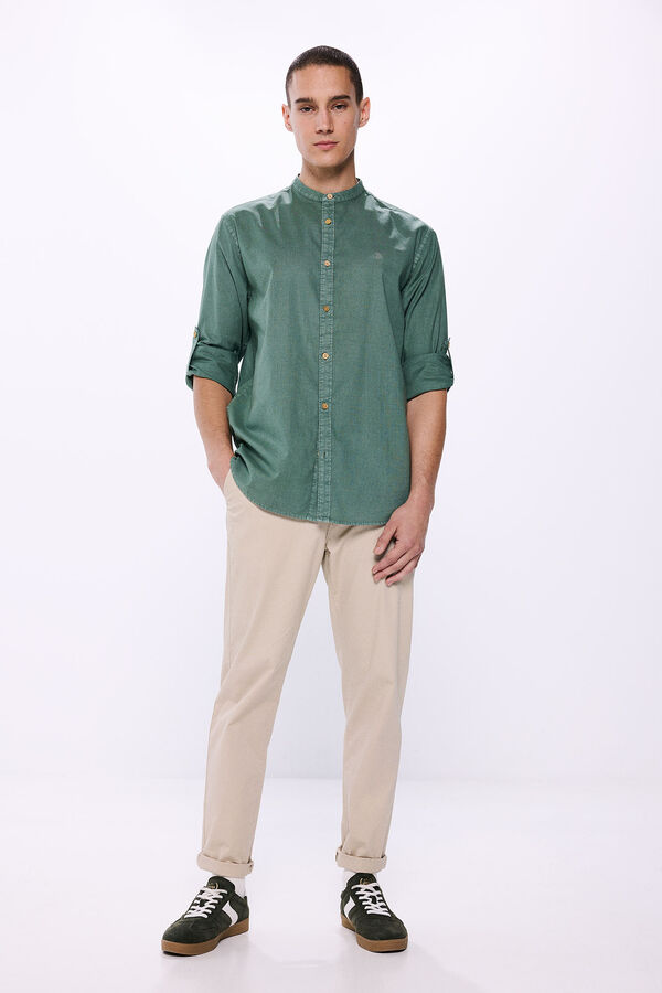 Springfield Mao poplin shirt green