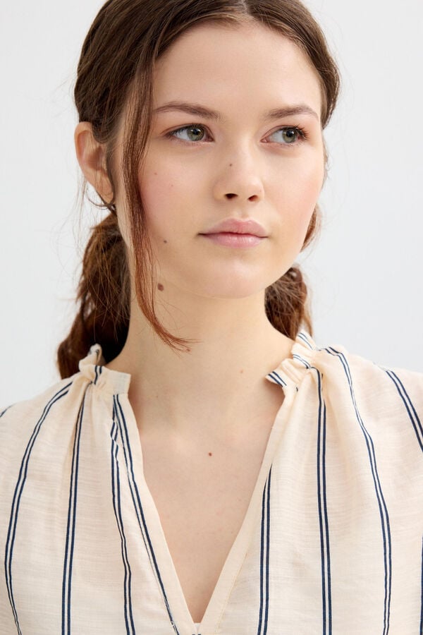 Inside Camiseta manga volantes blanco